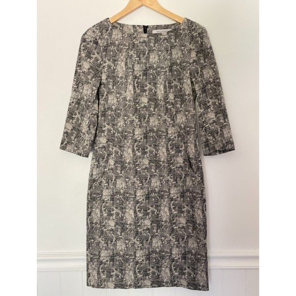 MM. LaFleur Etsuko Crackle Sheath Dress Size 6 with pockets Timeless Career A54 - Picture 1 of 14